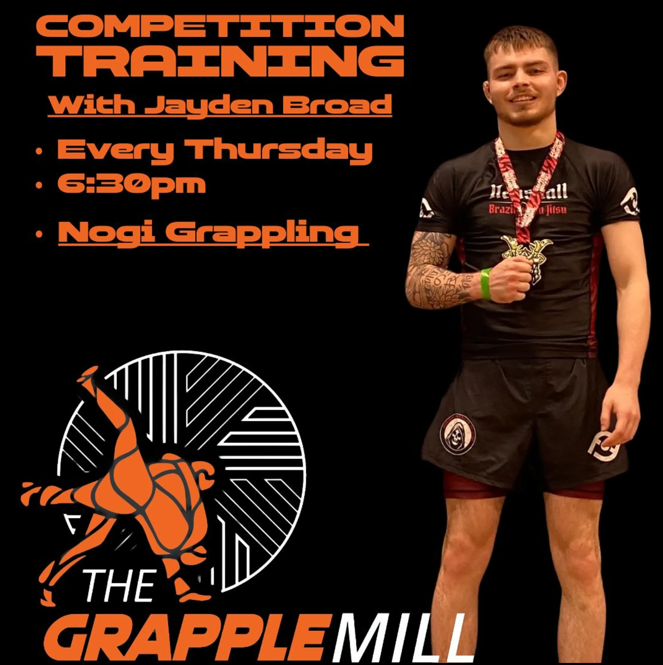 No-Gi competition class with Jayden Broad poster