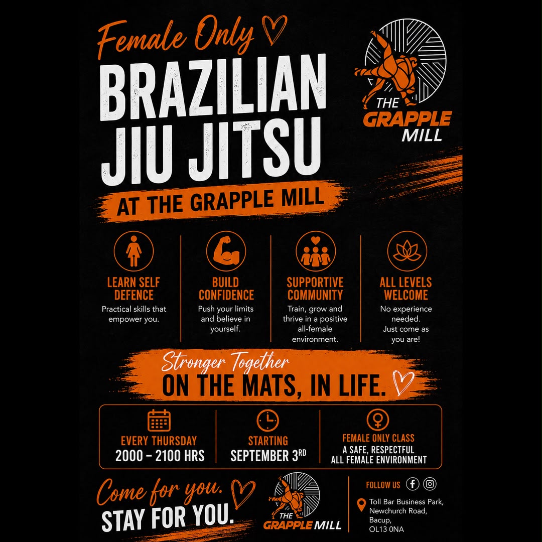 Female only Brazilian Jiu-Jitsu class at The Grapple Mill